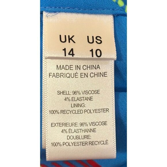 KITRI Women's Ines Check Sleeveless Top in Blue NWT Size US 10 - Picture 10 of 11